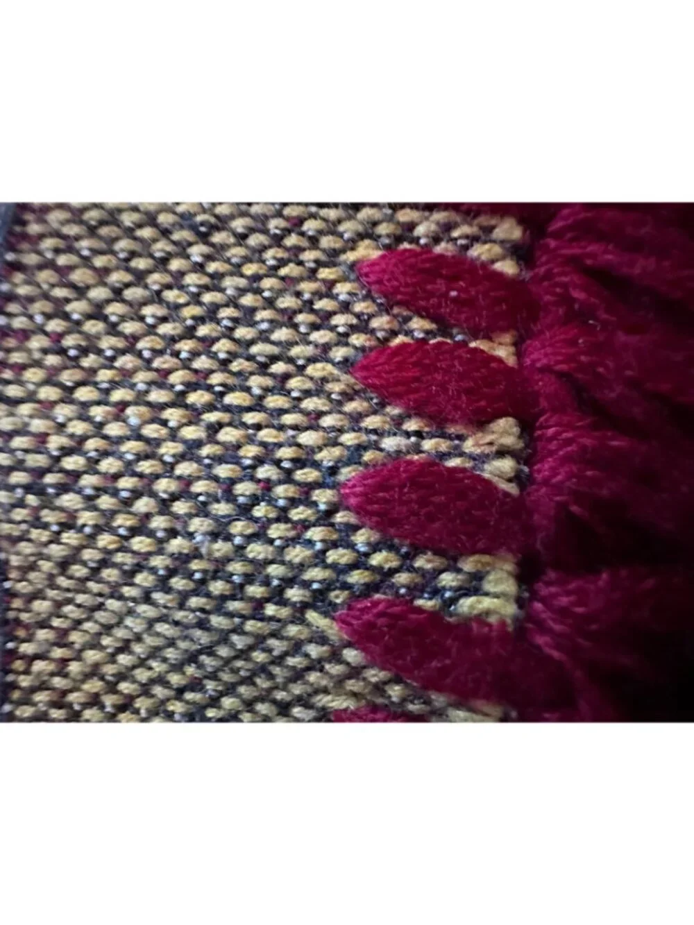 Vintage Turkish Area Rug 27x41 Burgundy Gold Oriental Prayer Accent Style